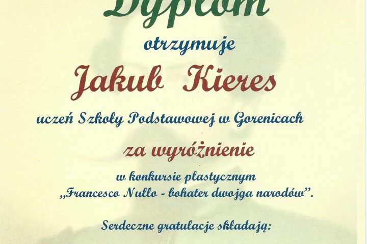 Więcej o: Wyróżnienie dla Jakuba Kieresa!