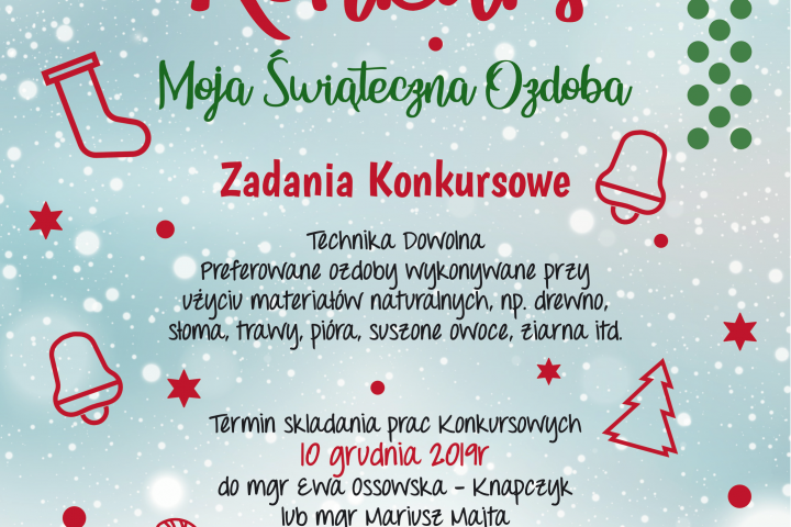 Więcej o: Konkurs „Moja Świąteczna Ozdoba”