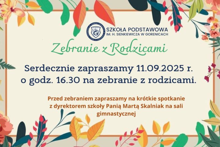 Więcej o: Zebranie z rodzicami